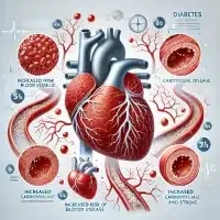 Diabetes damages the heart and blood vessels, which increases the risk of heart disease and stroke. The risk of CVD is doubled for people with type 2 diabetes. Learn about its causes and how to prevent it.