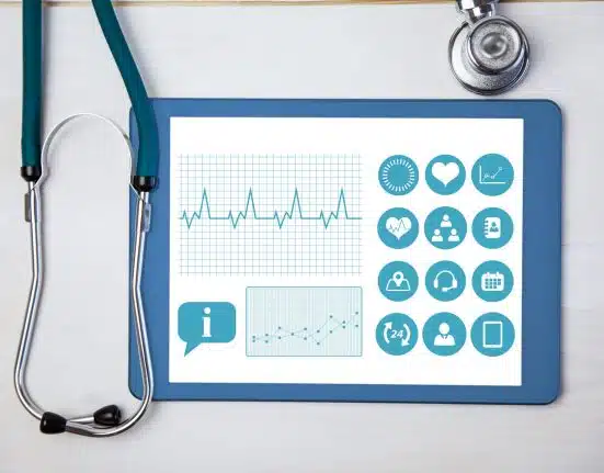 tablet medical application stethoscope